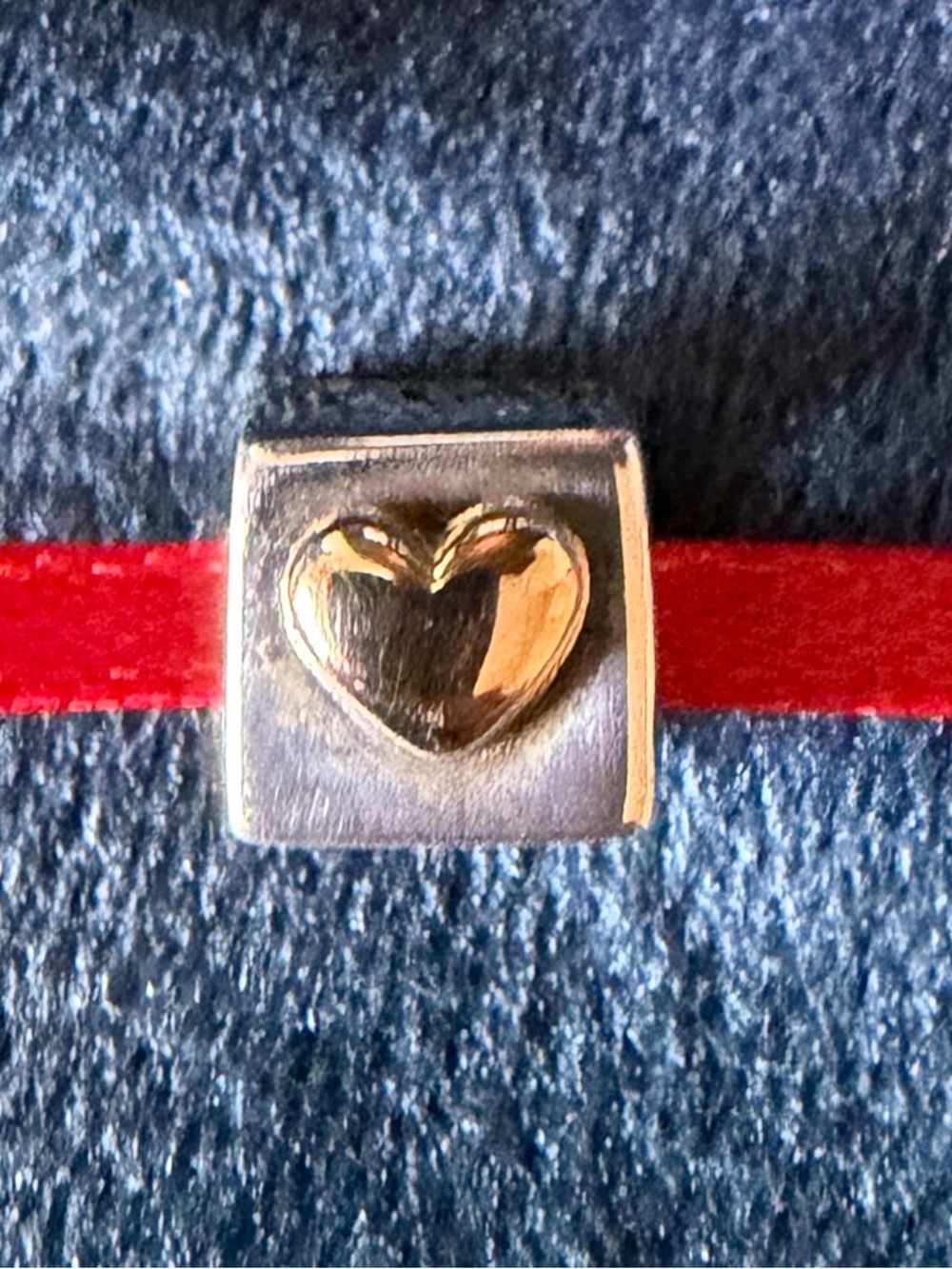 Pandora charm I Love You with Gold Heart Box Charm